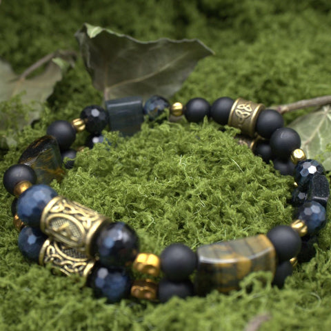 Bracelet Double des Veilleurs — Serment des Runes Anciennes