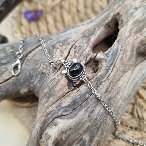 Bracelet artisanal Onyx - Protection d'éternité