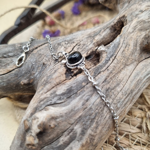Bracelet artisanal Onyx - Protection d'éternité