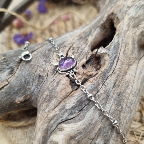 Bracelet artisanal Améthyste - Talisman d'Apaisement