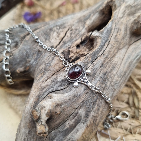 Bracelet artisanal Grenat - Force d'un Autre Temps