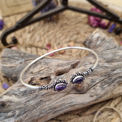✨Bracelet “Les Larmes de la Clairière Sacrée” - Améthyste