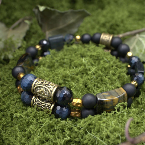 Bracelet Double des Veilleurs — Serment des Runes Anciennes