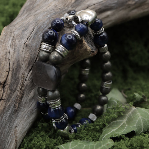 Bracelet Double « Hrafngard » — Les Veilleurs du Crépuscule
