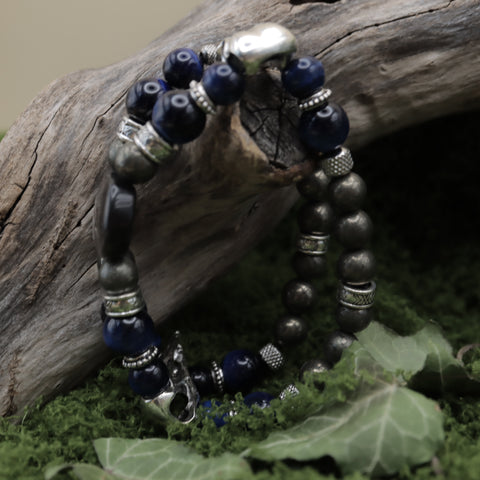 Bracelet Double « Hrafngard » — Les Veilleurs du Crépuscule