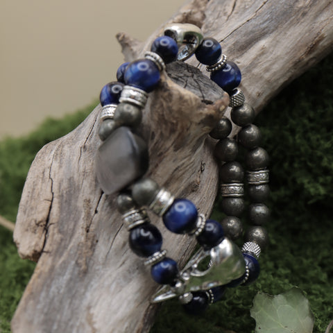 Bracelet Double « Hrafngard » — Les Veilleurs du Crépuscule