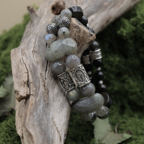Bracelet Double d’Eihwyn — Le Serment des Ombres et de la Lumière