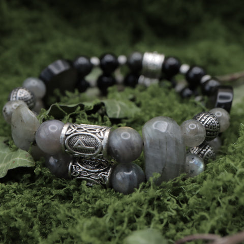 Bracelet Double d’Eihwyn — Le Serment des Ombres et de la Lumière