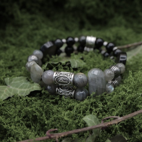 Bracelet Double d’Eihwyn — Le Serment des Ombres et de la Lumière
