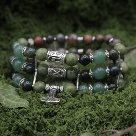 Bracelet Triple d’Eldramor — Le Serment des Terres Vivantes
