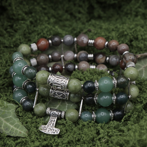Bracelet Triple d’Eldramor — Le Serment des Terres Vivantes
