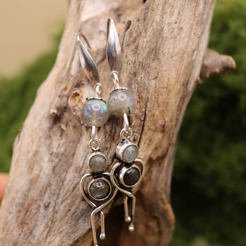 🌙 Boucles d'Oreilles « Elenwë » — Les Reflets des Mondes Cachés