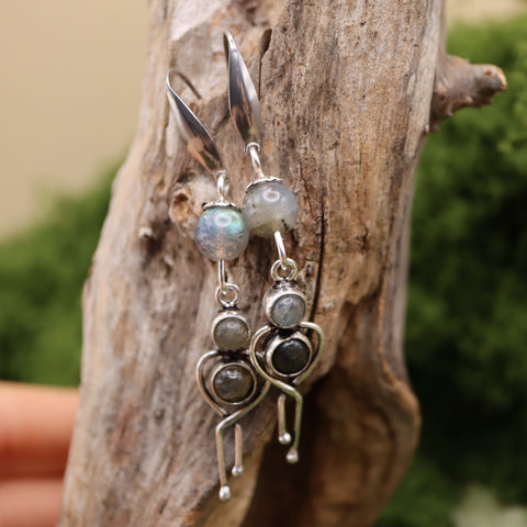 🌙 Boucles d'Oreilles « Elenwë » — Les Reflets des Mondes Cachés