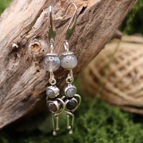 🌙 Boucles d'Oreilles « Elenwë » — Les Reflets des Mondes Cachés