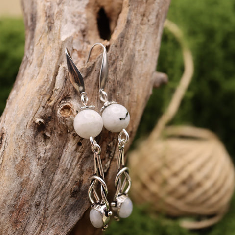 🌙 Boucles d'Oreilles « Éclats de Lunasylve »